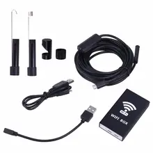 F140 5,5 мм wifi эндоскоп жесткий кабель с регулируемой кнопкой светильник черная Водонепроницаемая оральная камера эндоскопа горячая распродажа