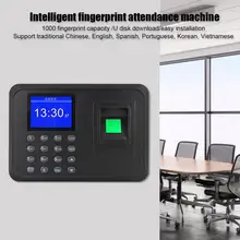 2.4in Screen Biometric Fingerprint Password Attendance Machine Time Clock Recorder 110-240V zeiterfassung 2019 new