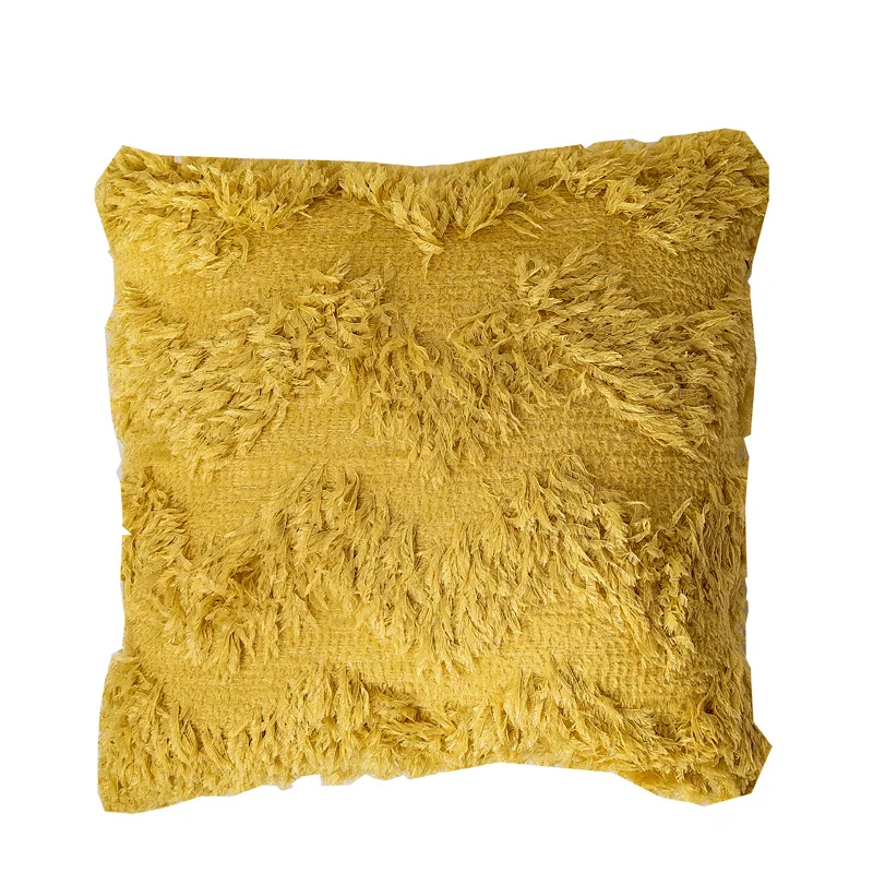 Yellow Pink Striped Pillowcase Geometric Throw Cushion Pillow Cover