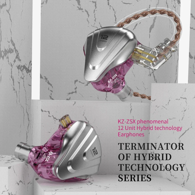 KZ ZSX 1DD + 5BA Терминатор гибридные наушники в ухо HIFI металлическая гарнитура