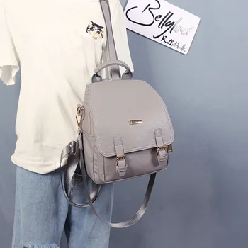 

Women's backpack student bag multi use backpack women's new fashion versatile backpack leisure Pu college style women's bag