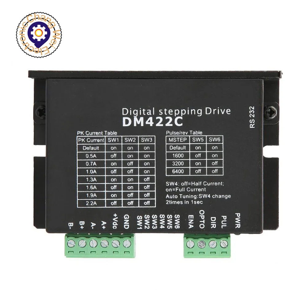 2-фазный шаговый мотор драйвер LeadShine DM422C до 40VDC / 2.2A 512 microstep для станок лазерной