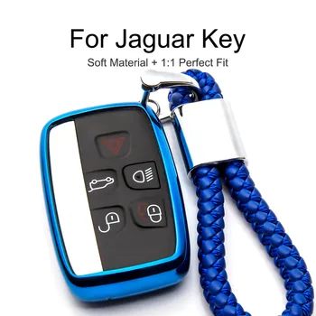 

Smart TPU Car Accessories Styling Key Fob Cover Case for Jaguar F Pace S Type Xf Xj X Type Xe E Pace F Type Xjr Keyring Chain