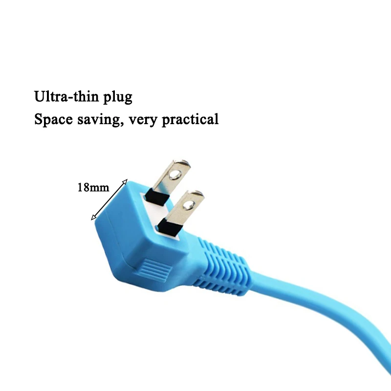 10A 2500 Вт удлинитель питания 90 градусов правый угол 2Pin US/JP/CN вилка к розетке конверсионная линия синий 1 2 3 5 м