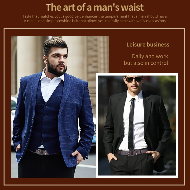 Cow Genuine Leather Strap Male Belts for Men Large Plus Size100-160cm Vintage Pin Buckle leather belt mens belt waist belt pin buckle belt