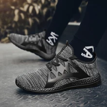 Бренд 36-47 горячая Распродажа Ультралегкая сетчатая дышащая ходьба обувь мужские весенние спортивные кроссовки Мужская Спортивная обувь уличные кроссовки