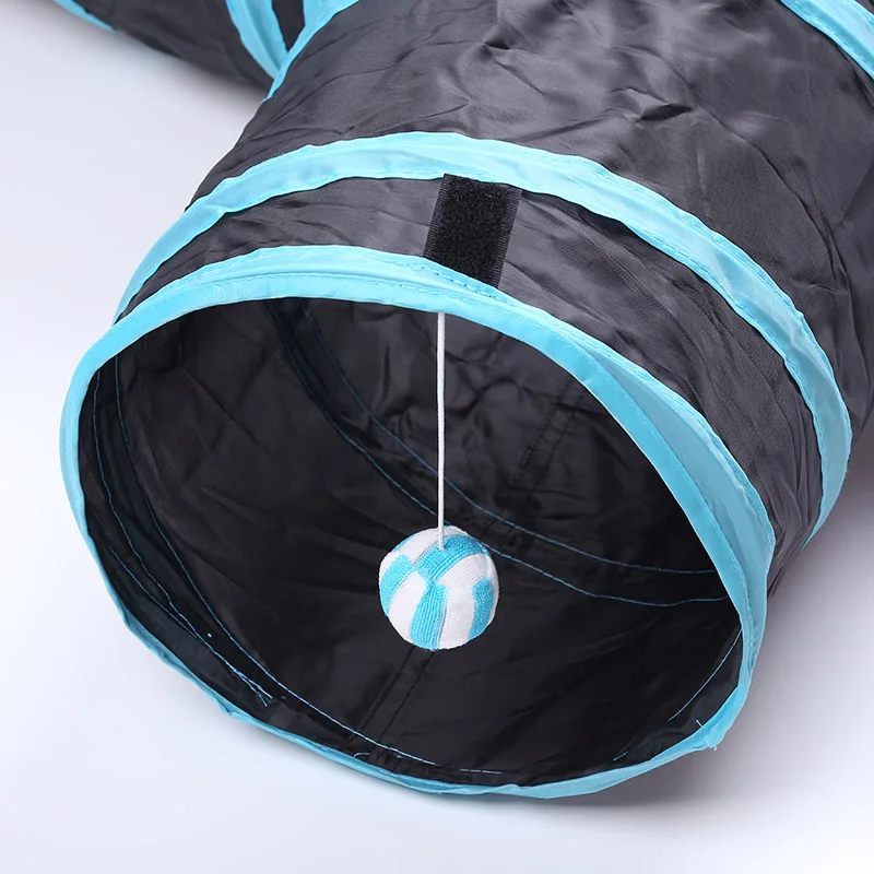 Игрушка для кошек туннель складной питомец щенок кролик с мячом игрушки прекрасный инструмент для резки