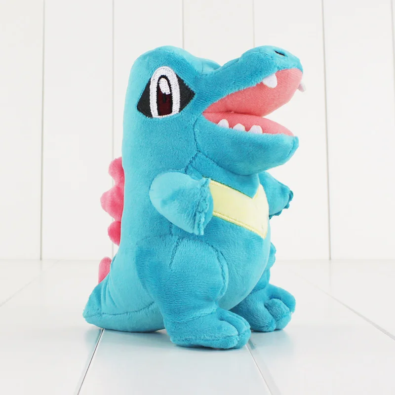 Аниме плюшевые игрушки для животных Mew Eevee Squirtle Totodile Meowth Wooper Marill Growlithe Alakazam мягкие куклы подарок для детей - Цвет: 16cm Totodile