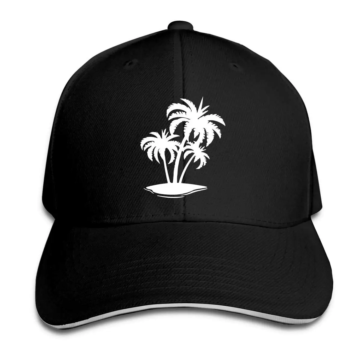 Пальмовое дерево и тропический остров-1 Мужская Женская Хип-хоп кепка бейсболка