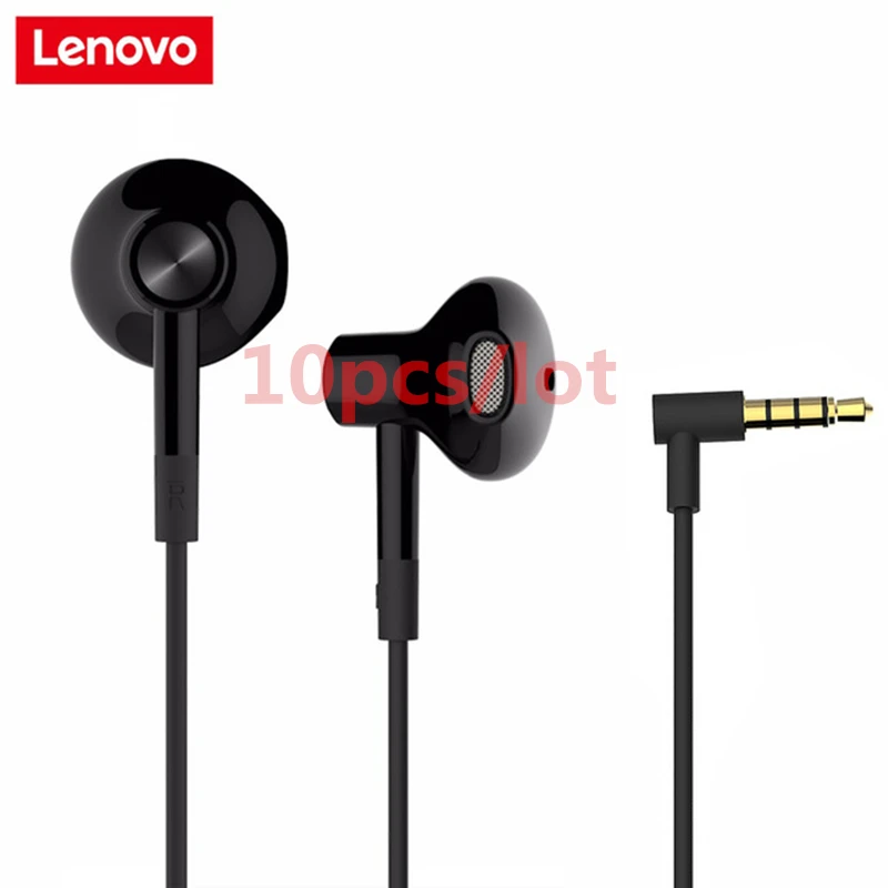 Lenovo DP20 black Lenovo DP20, вставные стерео наушники с басами, 3,5 мм разъем, проводное управление, наушники HiFi, наушники, гарнитура для iPhone, Xiaomi, мобильного телефона - Цвет: Lenovo DP20 black