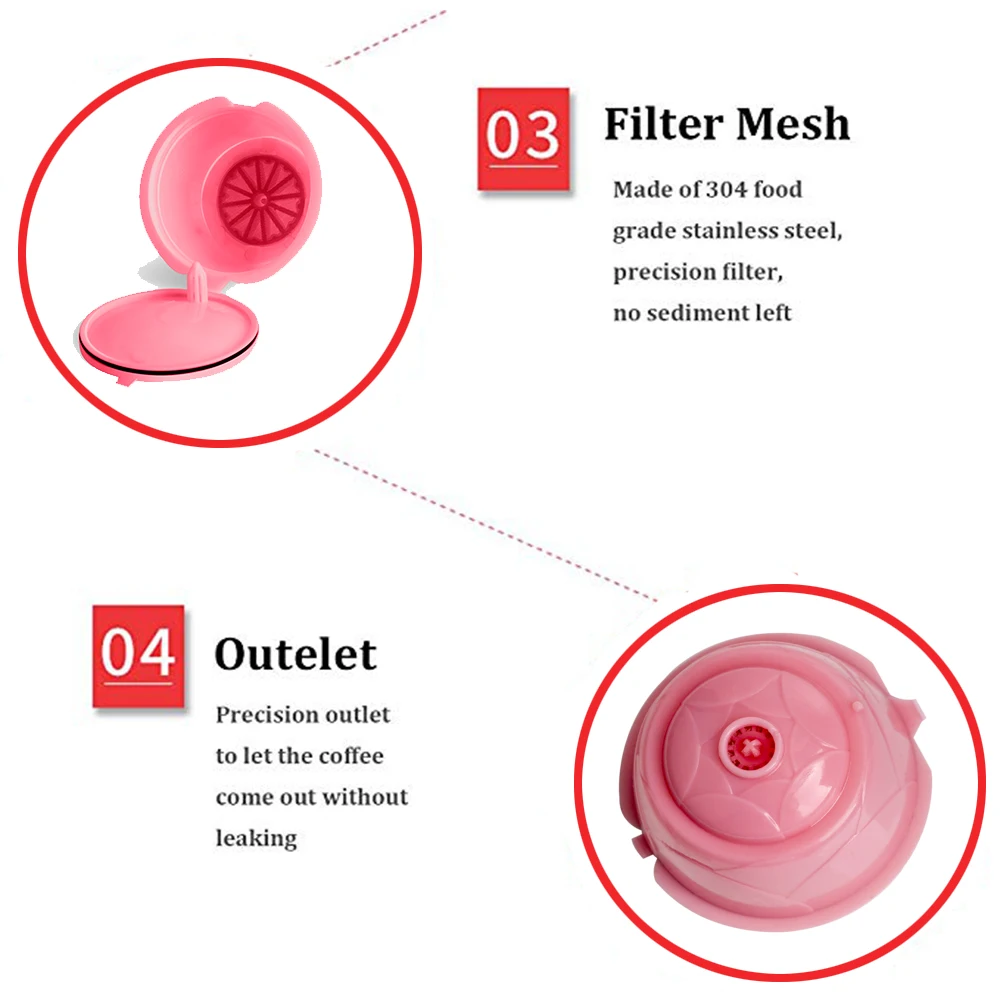 3 пачки, 6 пачек, цветочные капсулы Dusto rмногоразового использования, Nescafe DolceGusto, Экологичные многоразовые капсулы, фильтр PP DolceGusto