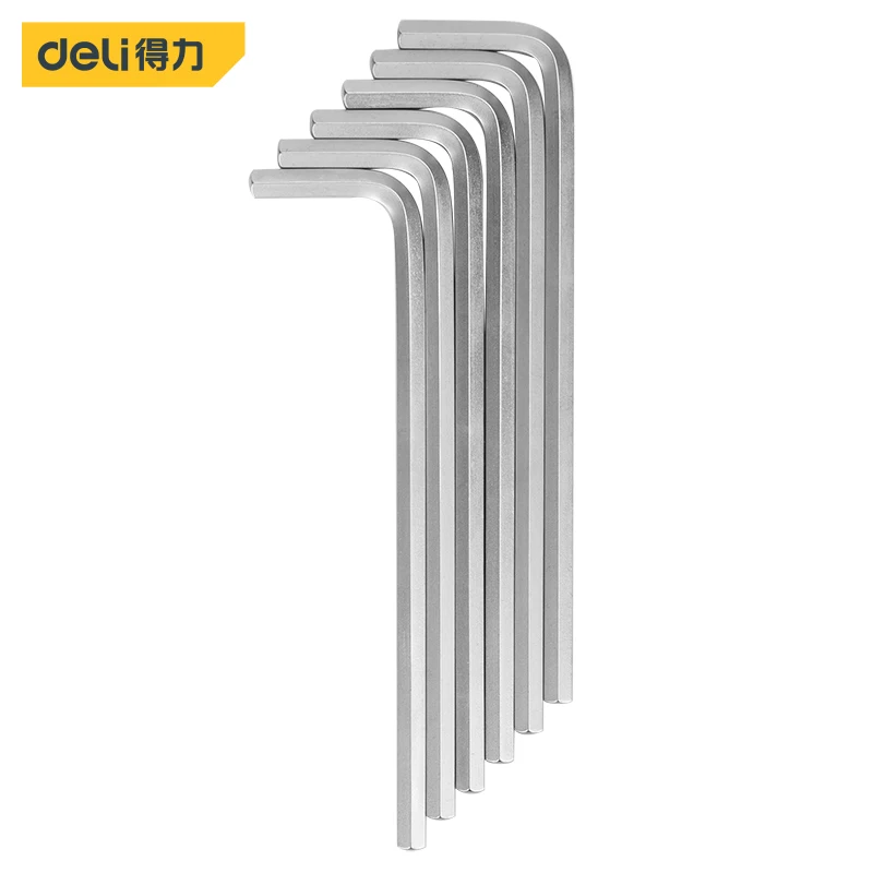 

Deli Flat Head Hexagon Hex Allen Key Set Wrench Screwdriver Repair Hand Tools Hex Wrench 6mm Cr-V Steel Spanner High Quality