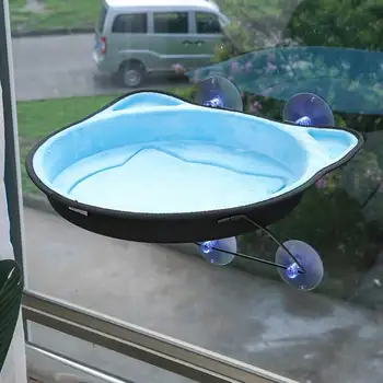 

Window Mounted Space Saving Windowsill Pet House Perch Bed Home Decor Reusable Cat Hammock Hanging Nest With Suction Cup Basking