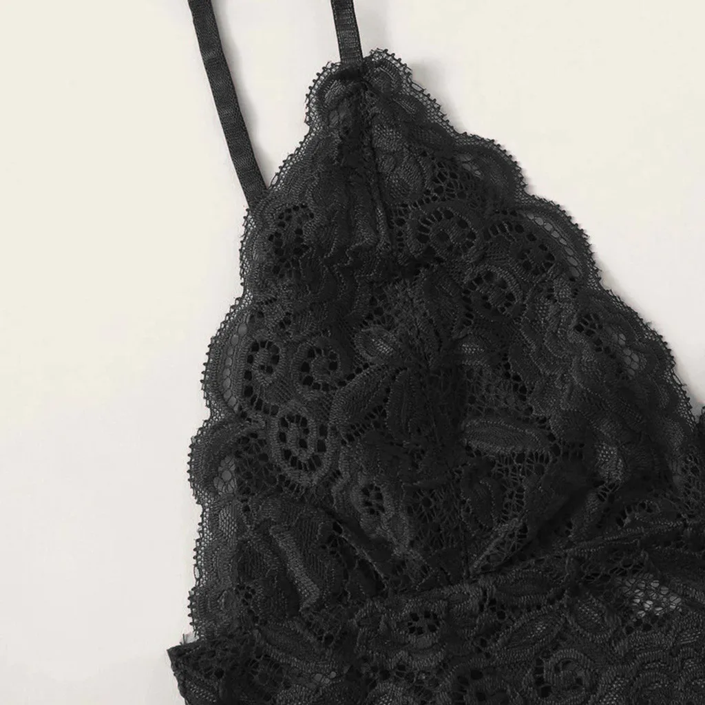 Women Plus Size Underwear Vest Crop Wireless Bra Lingerie Sexy V-Neck Sleepwear Lace Underwear Sexy Lingerie For Women Intimates