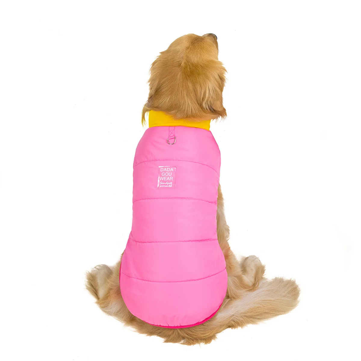 Большая домашняя собака одежда золотой мех граница Хаски Большой Собака пять цветов хлопок жилет D6 осенью и зимой - Цвет: D