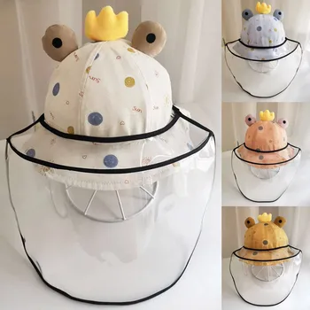 

New Children Anti-spitting Protective Hat Dustproof Cover Kids Boys Girls Fisherman Cap Hat Pneumonia Peiod Protective Cap