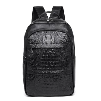 

Real Leather backpack School bags Large capacity Waterproof Travel Backpacks Laptop bag Mystic messenger Backpack men Bookbag