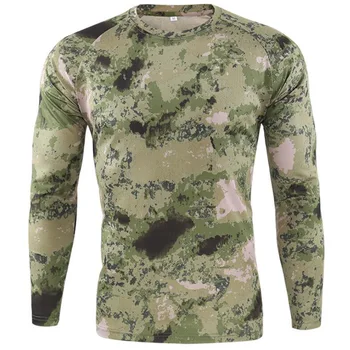 Long Sleeve Camouflage Outdoor Quick Drying Hiking Military Tactical T-Shirts 2