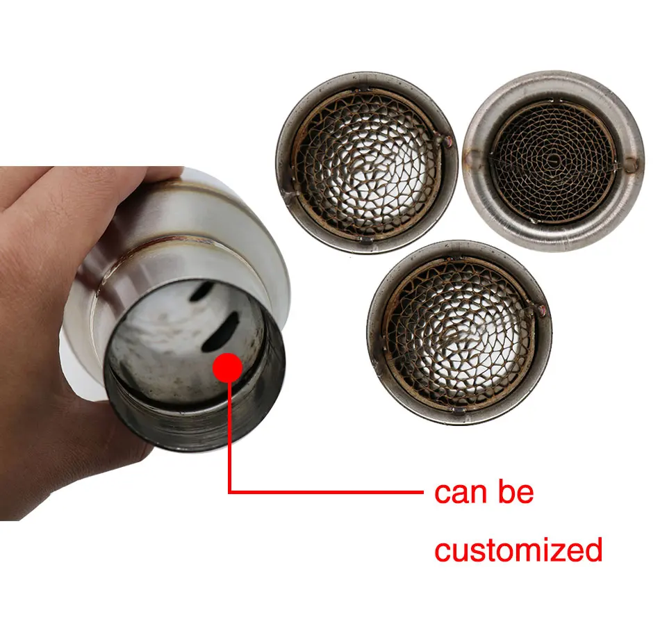 Sclmotos-51 мм глушитель выхлопной трубы мотоцикла Расширительная камера ремонт выхлопной трубы обратное давление основной глушитель дБ убийца