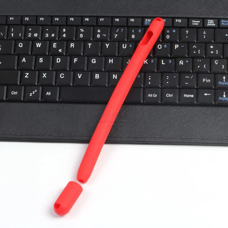Мягкий силиконовый чехол для Apple Pencil, 1 чехол для iPad, Чехол-держатель, полный защитный чехол, сумки для планшета, стилус - Цвета: Red
