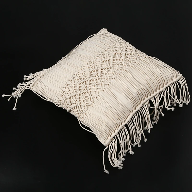 Хлопок белье макраме ручной работы хлопок нить наволочки Геометрическая богемная Подушка Чехлы для домашнего декора