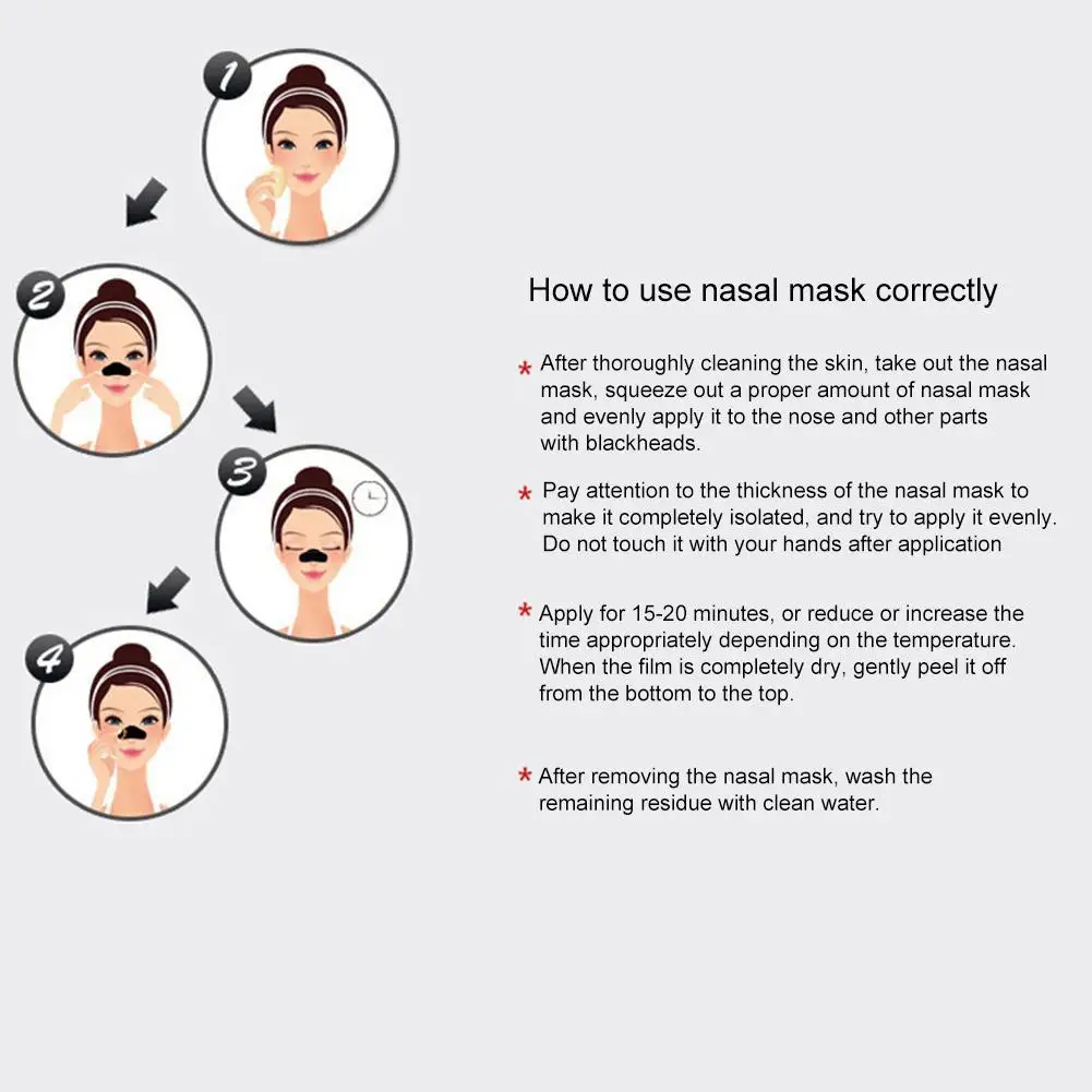 1 Pc Blackhead Nose Repair Face Mask Purifying Bamboo Charcoal Black Mud Skin Care Oil Control Noes Masks Wholesale