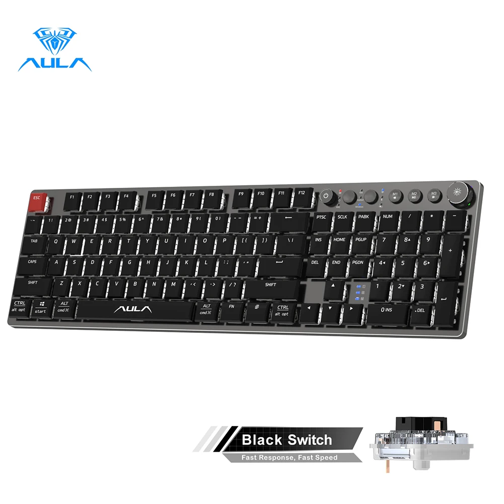 types of computer keyboard Original New Wireless Mechanical keyboard Support Bluetooth /Type-c Thin 104 Keys  for Android Windows 10 Desktop Laptop PC wifi keyboard for pc Keyboards