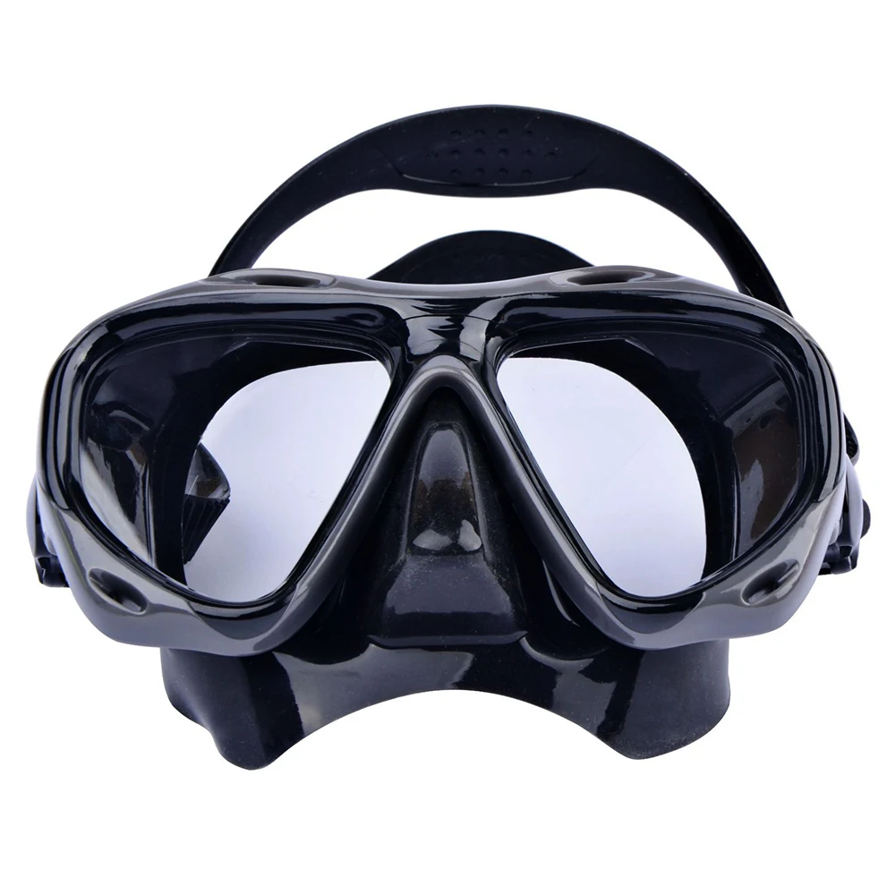 SABOLAY профессиональная маска для дайвинга для взрослых, водостойкая маска для подводного плавания, HD Эластичный регулируемый ремень, маска для подводного плавания - Цвет: Черный