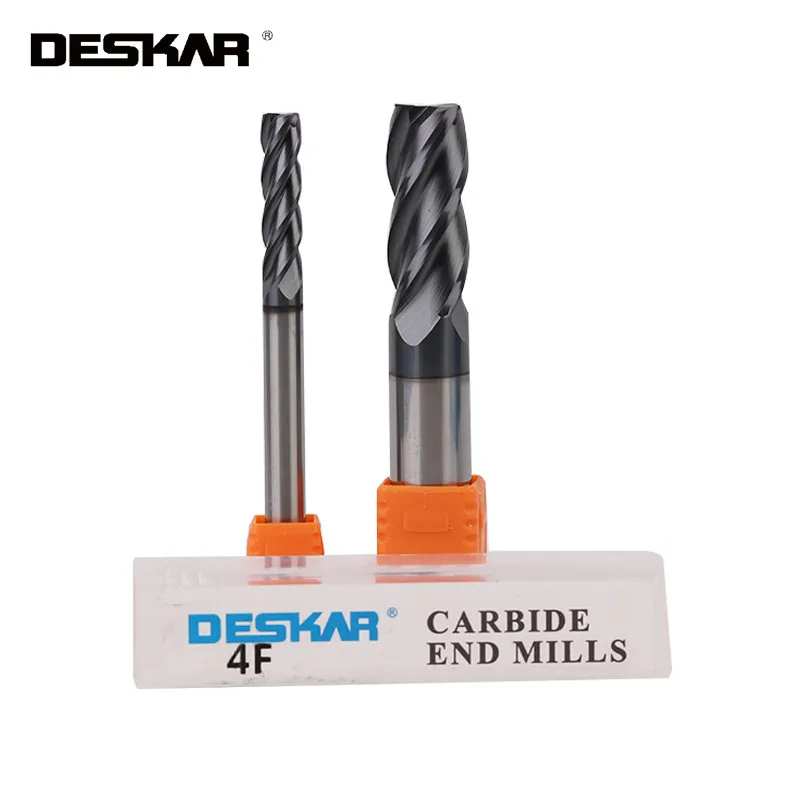 1 шт. DESKAR HRC50 4F пластинами мм 2 3 4 5 6 8 10 12 50L 75L 60L токарный станок вкладыши концевой