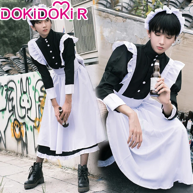 Dokidoki-r Anime Cosplay Costume Men Maid Uniform Men Gojo Satoru Male Maid Cosplay  Halloween - Cosplay Costumes - AliExpress