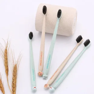 5892 Bamboo Charcoal Soft Bristle Toothbrush Color Handle Small Head Carbon Hair Gum Shield Cleaning Fine Wool Toothbrush Manufa