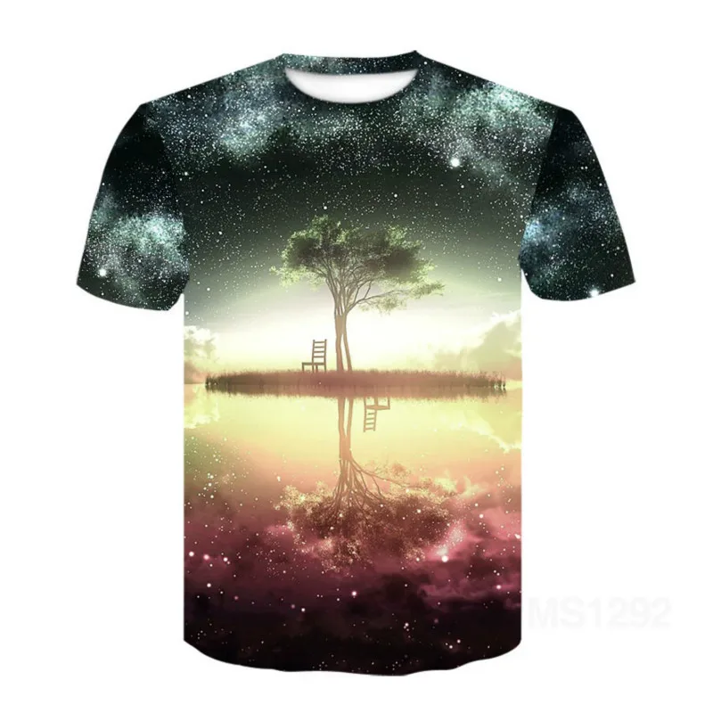 2020 Новая мужская 3D футболка повседневная с коротким рукавом и круглым вырезом