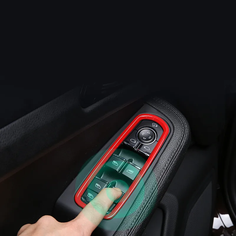 5 шт. ABS автомобиль для панели управления окон крышка подъемника переключатель литья отделка для Porsche Macan Стайлинг