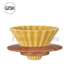 HZSH Ceramic/wood Coffee Dripper\ Reusable Filters V60 Glass Glass Coffee Filter Reusable Coffee Filters Coffee Tools ► Photo 2/6