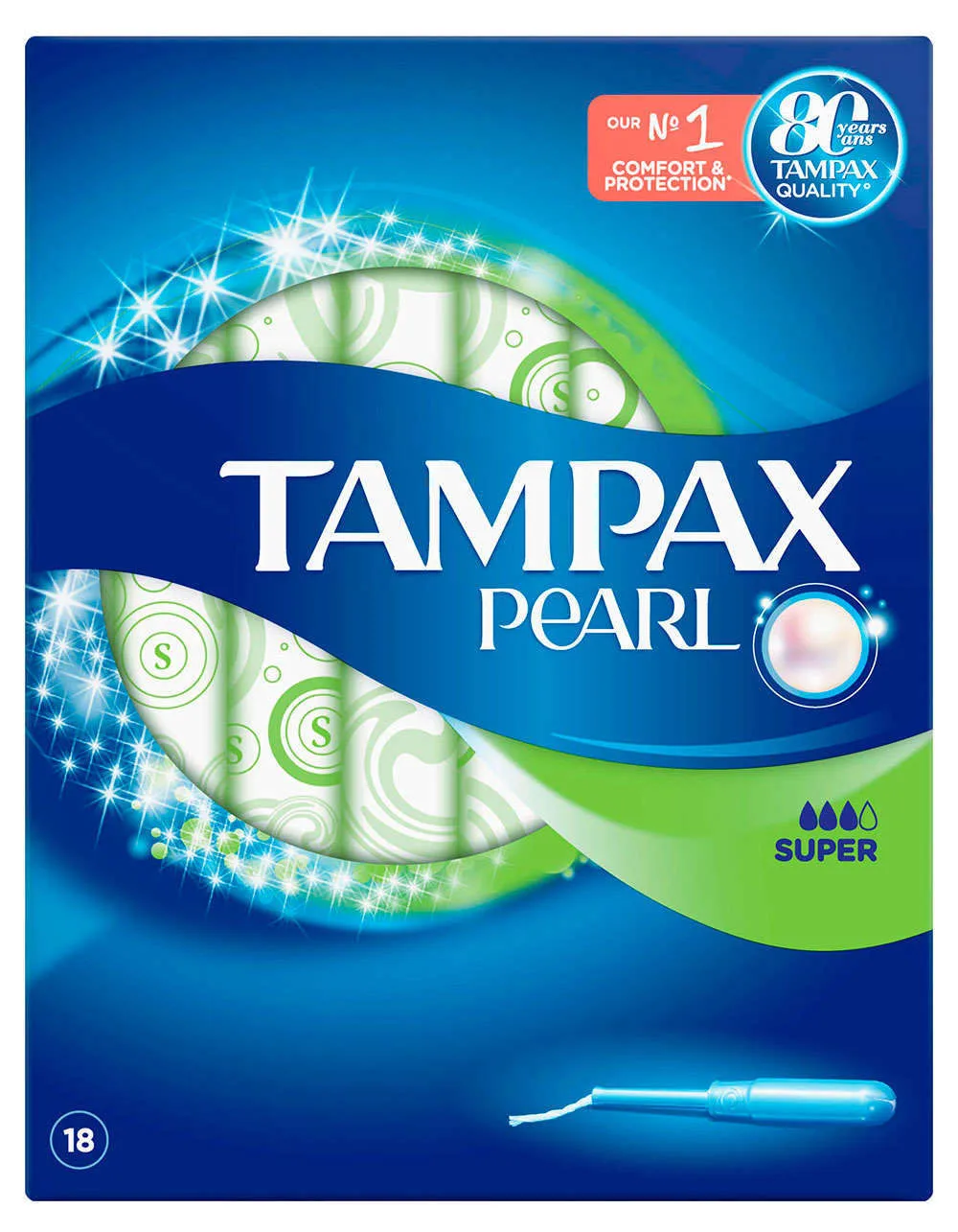 Тампоны с аппликатором «Discreet Pearl Super Duo» Tampax, 18 шт