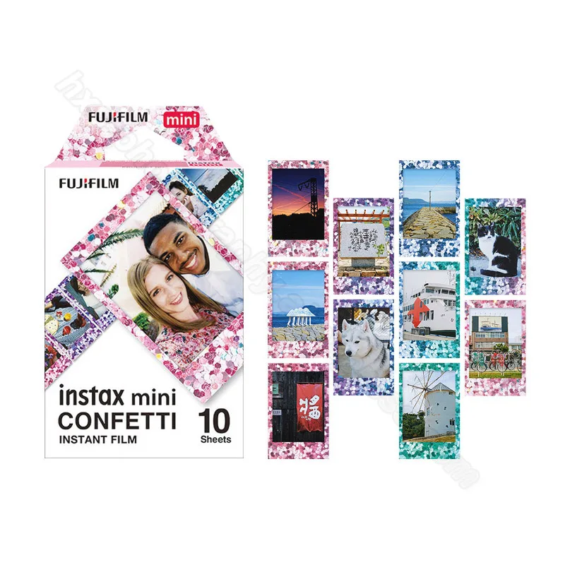Fujifilm Instax Mini 11 Film Instax Mini Confetti Design Film Per Fuji Mini 9 8 7S 7C 25 26 70 90 Fotocamera Istantanea Sp1 Sp2 Liplay
