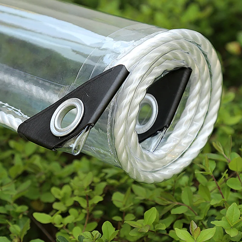 0.35mm 99.9% Transparent PVC Canvas Tarpaulin Balcony Waterproof Tarp Garden Succulent Plants Cover Clear Rainproof | Дом и сад