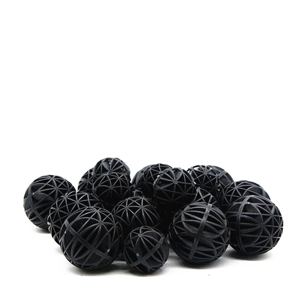 Черный 20/50/100 шт аквариум Пруд коралловый риф био черный D16mm шарики для аквариумов для рыб, канистра Биохимический хлопковый фильтр губка медиа FA005 - Цвет: Черный