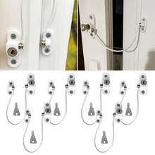 6 шт./партия, замок для защиты от детей, ограничитель окна из нержавеющей стали, Детская безопасность, ограничитель для блокировки окон