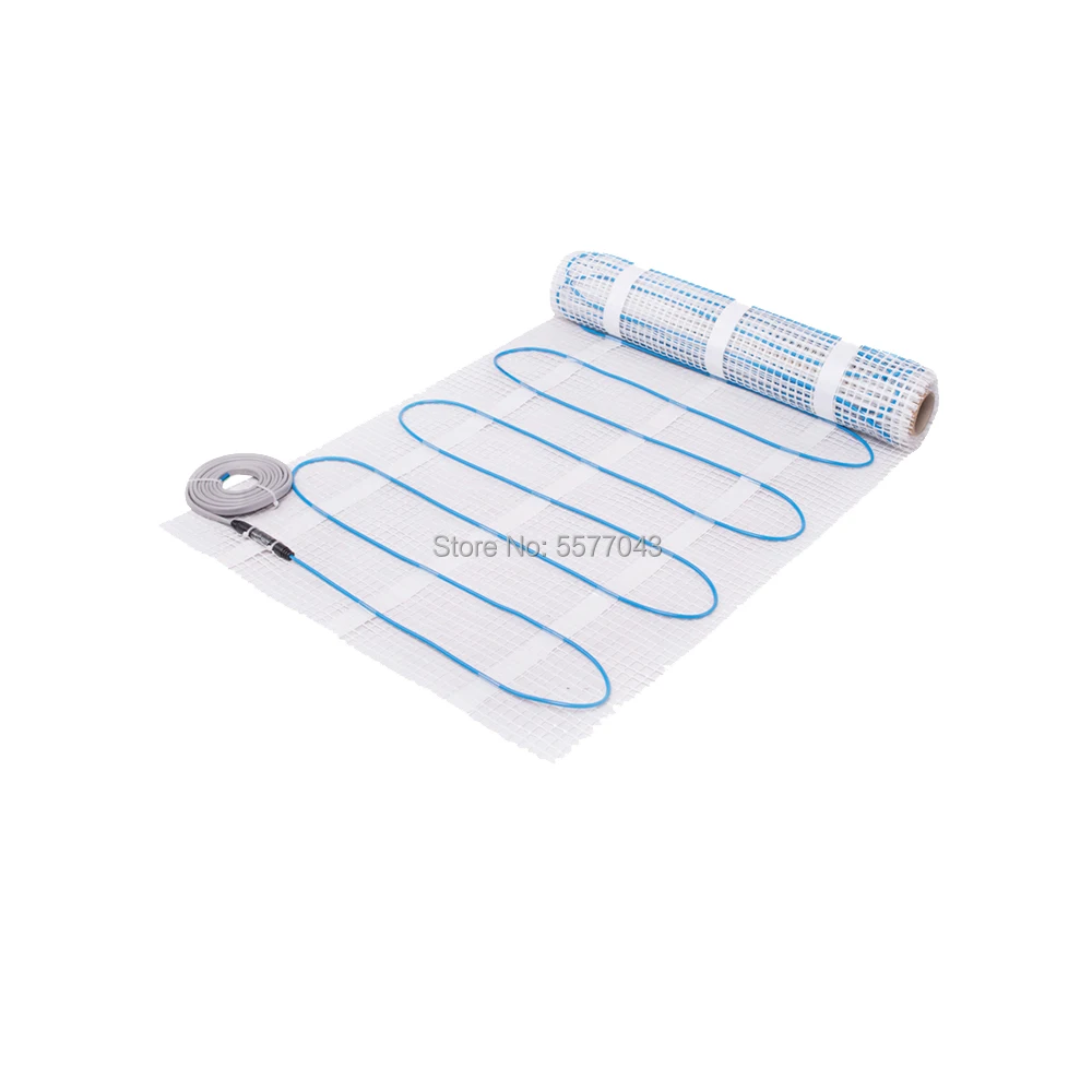 3M2 150W/M2 Floor Heating Mat 0.5mX6m For Bath Room 220V 450W With Choice Thermostat