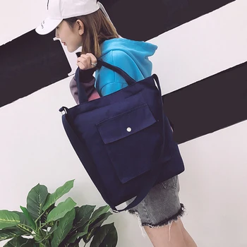 

New Fashion Canvas Handbag Solid Color Shoulder Bags Purses Casual Handbag For Women Fashion Yellow Package Crossbody Bags