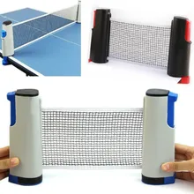 Portable Retractable Table Tennis Net Rack Replacement Ping-Pong Net Kit Grid Plastic Strong Mesh Net Rack Set for Indoor Sport