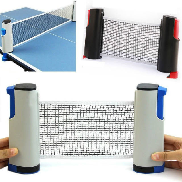 Retractable Portable Ping-Pong Plastic Mesh Net Rack Set for Indoor Sport