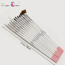 12 шт./компл. акриловая кисть для дизайна ногтей белый держатель для ногтей Гелевая Кисть-ручка для резьбы жидкая пудра DIY для рисования ногтей Косметическая Ручка B024