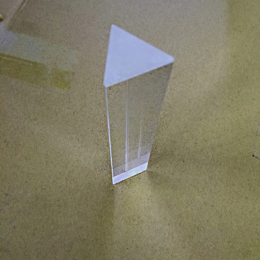 Sizet 6 inch Optical Glass Triangular Prism Triple Sided Prism Crystal Rainbow Maker Spectrum for Photography Science Physics Teaching