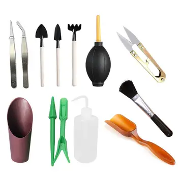 

13pcs Mini Garden Hand Tools Transplanting Outdoor Bonsai Tools Planting Flower Succulent Miniature Gardening Tools