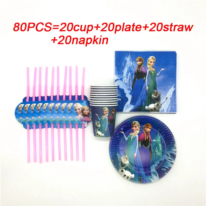 Forzen--(3) DISNEY Frozen Princess Снежная королева Анна Эльза детские украшения на день рождения Детские вечерние принадлежности для девочек Декоративная скатерть для вечеринки - Цвет: Forzen--(3)