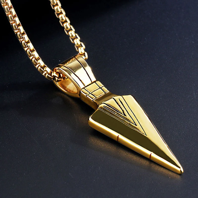 2021 Fashion New Black Rectangle Pendant Necklace Men Trendy Simple Stainless Steel Chain Men Necklace Jewelry Gift 