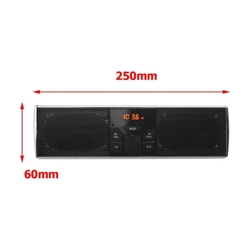 Мотоцикл mp3-плеер Bluetooth динамик Музыка FM радио водонепроницаемый регулируемый кронштейн мотоцикл аудио стерео