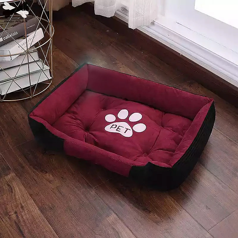 Paw Print Pet Bed Large House For Large Dog Puppy Kennel Waterproof Cat Litter Four Seasons Nest Warm Pet Supplies bed linen Paw Print Pet Bed Large House For Large Dog Puppy Kennel Waterproof Cat Litter Four Seasons Nest Warm Pet Supplies bed linen